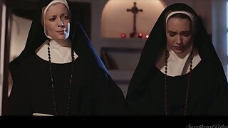 Voluptuous and sinful nuns can't stop grinding at all times others flavourful pussies